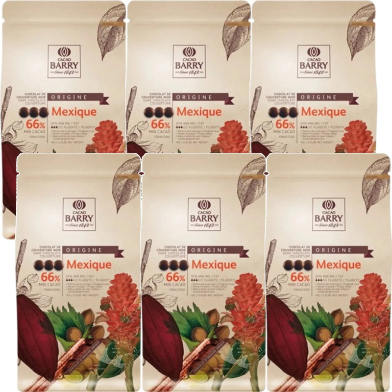 Cacao Barry Origin Mexique Couverture 66% Pistols 1kg 6 Pack Bulk CHDN66MEX2BU73 - SuperOffice