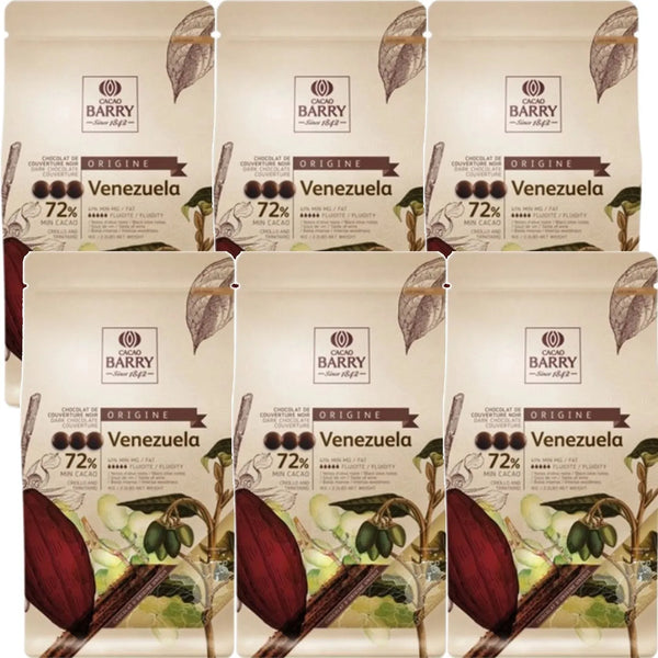 Cacao Barry Origin Venezuela Couverture 72% Pistols 1kg 6 Pack Bulk CHDP72VEN2BU73 - SuperOffice
