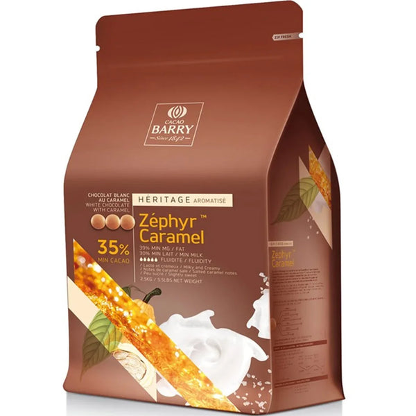 Cacao Barry White Chocolate with Caramel Zephyr 35% 2.5kg Bag CHKN35ZECA2BU75 - SuperOffice