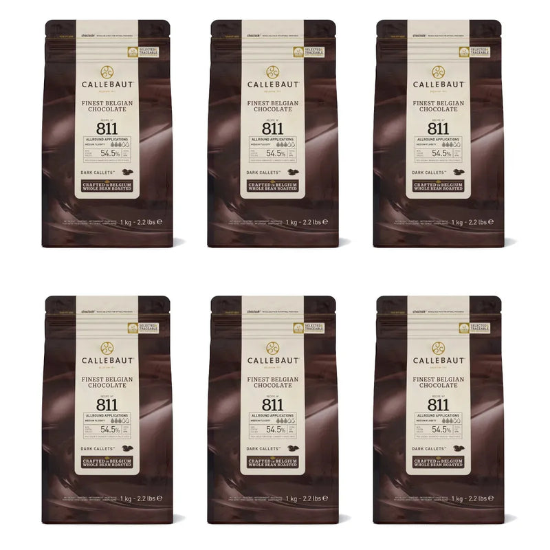 Callebaut Dark Bittersweet Chocolate Callets 1kg Bag 6 Pack 8112BU73 - SuperOffice