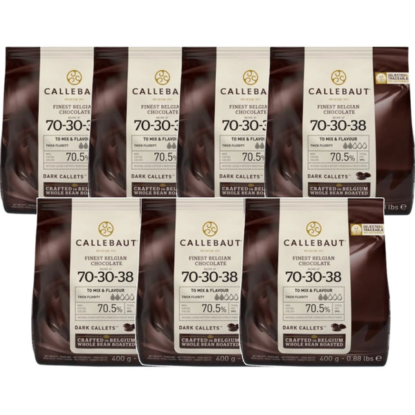 Callebaut Dark Chocolate Callets Bittersweet 70-30-38 400g 7 Pack 703038E0D94 - SuperOffice
