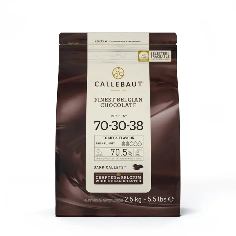 Callebaut Dark Chocolate Couverture Callets 2.5kg Bag 7030382BU76 - SuperOffice
