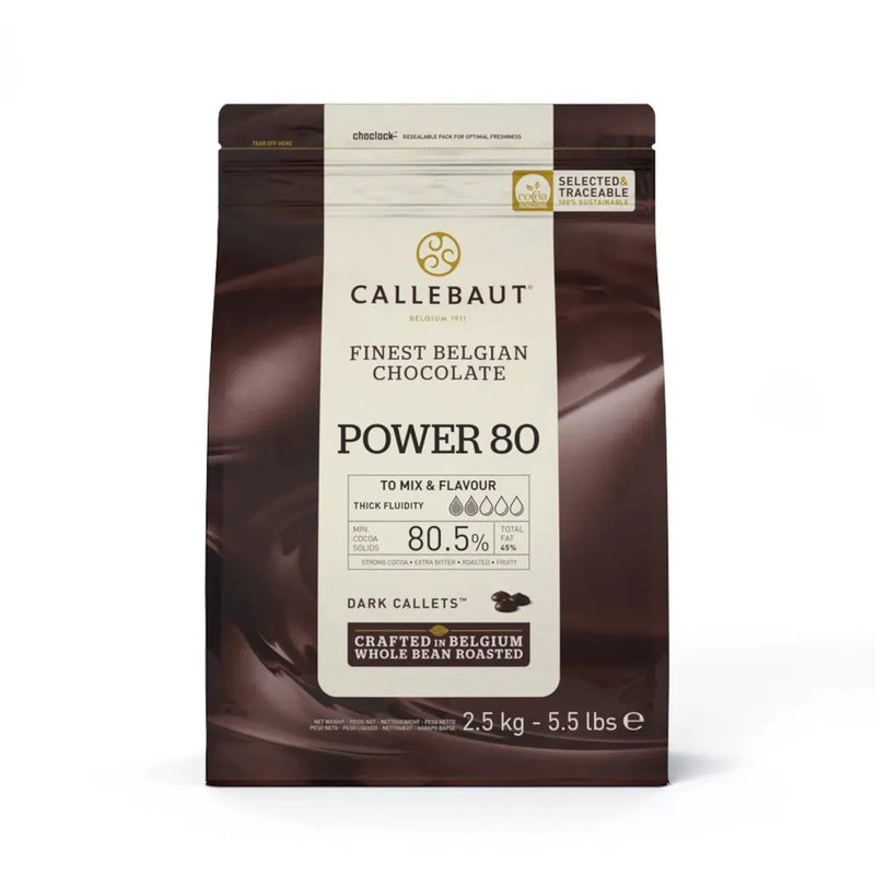 Callebaut Dark Chocolate Couverture Powerful Callets 2.5kg Bag 8020442BU76 - SuperOffice