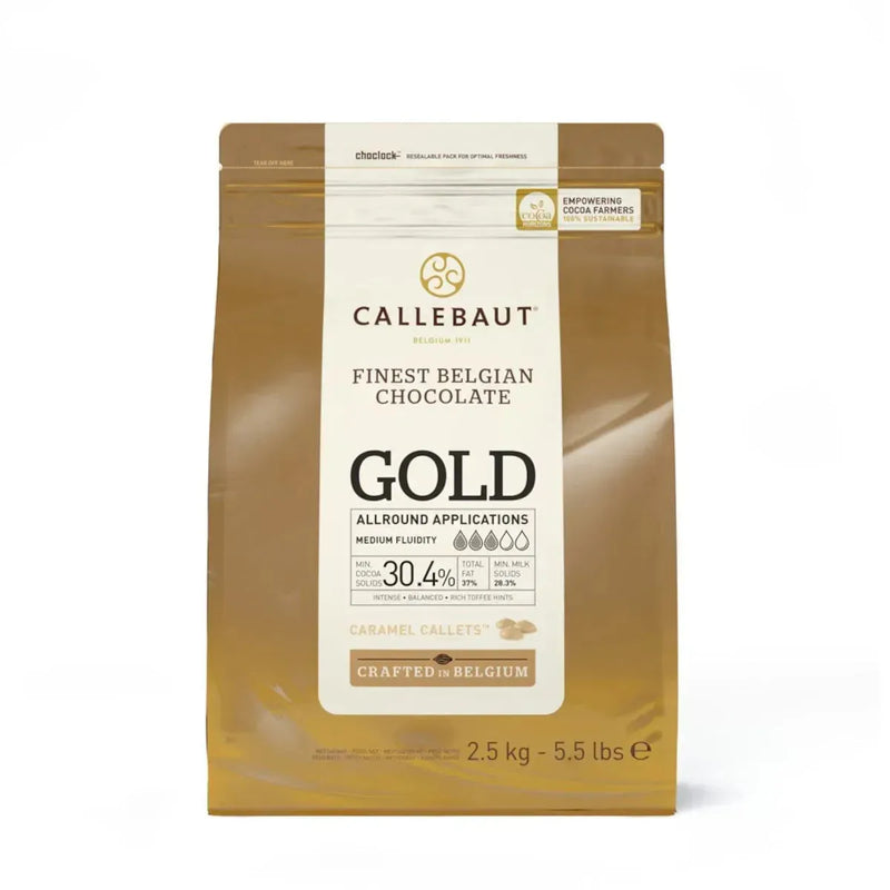 Callebaut Gold Caramel Chocolate Callets 2.5kg CHKR30GOLD2BU75 - SuperOffice