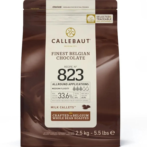 Callebaut Milk Chocolate Couverture Callets 2.5kg Bag 8232BU76 - SuperOffice