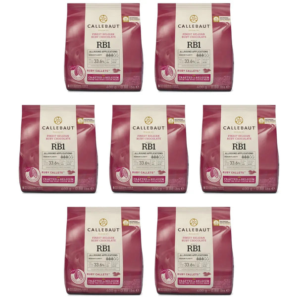 Callebaut Ruby Chocolate Callets RB1 400g 7 Pack CHRR36RB12E0D94 - SuperOffice