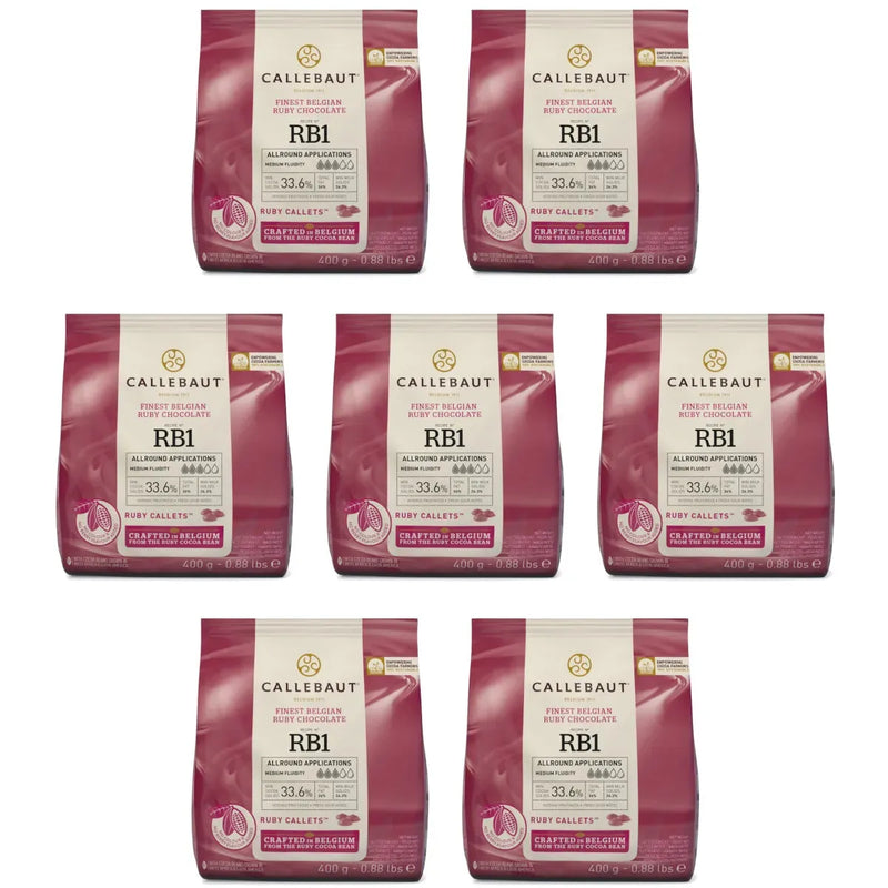 Callebaut Ruby Chocolate Callets RB1 400g 7 Pack CHRR36RB12E0D94 - SuperOffice