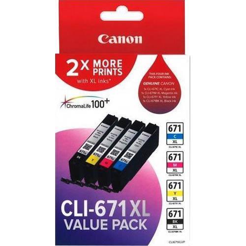 Canon Cli671Xl Ink Cartridge High Yield Value Pack CLI671XLVP - SuperOffice
