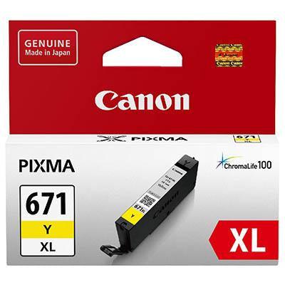 Canon Cli671Xl Ink Cartridge High Yield Yellow CLI671XLY - SuperOffice