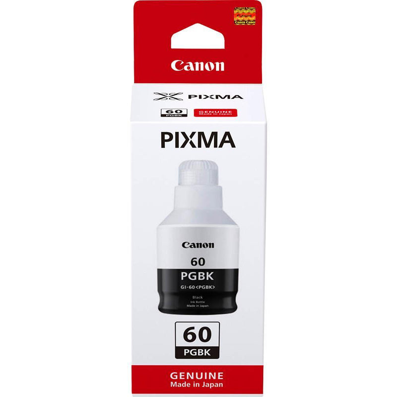 Canon GI60 Ink Cartridge Refill Bottle Black Genuine Original GI60PGBK - SuperOffice
