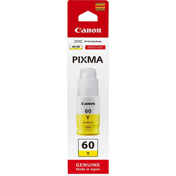 Canon GI60 Ink Cartridge Refill Bottle Yellow Genuine Original GI60Y - SuperOffice
