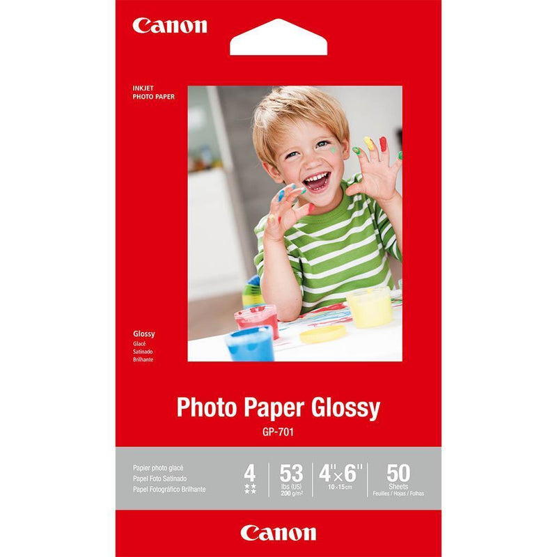 Canon Glossy Photo Paper 4x6" Inch Pack 50 Sheets Pack 5 GP7014X6-50 (5 Packs) - SuperOffice