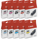 Canon imagePROGRAF LUCIA Pro PFI-300 Ink Cartridge 10 Inks Whole Set GENUINE PFI-300 Set - SuperOffice