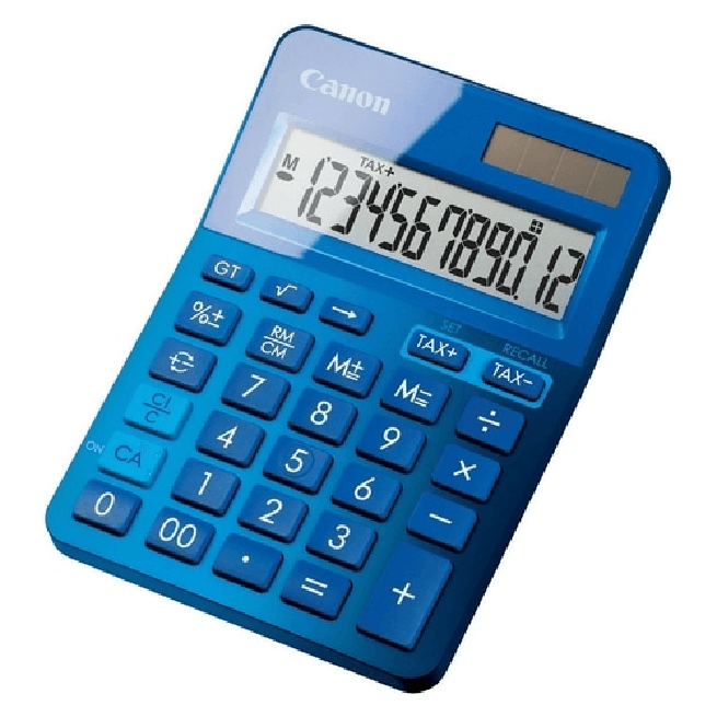 Canon LS-123M Calculator 12 Digit Dual Power Solar Metallic Blue LS123KMBL - SuperOffice