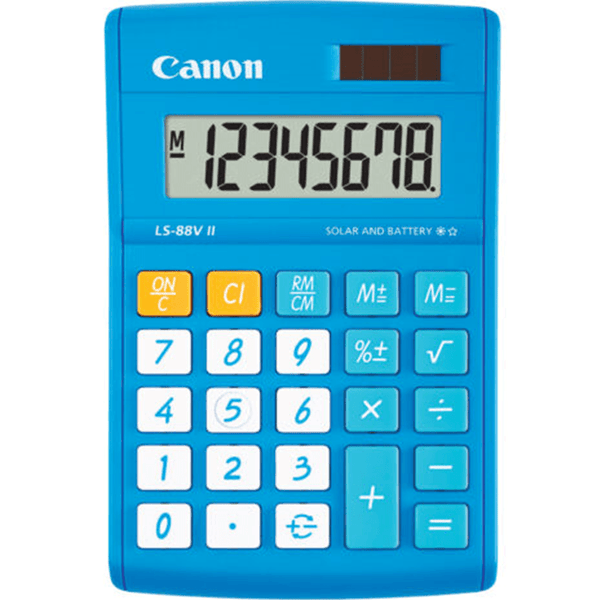 Canon Ls88Vii Mini Desktop Calculator Blue LS88VIIB - SuperOffice