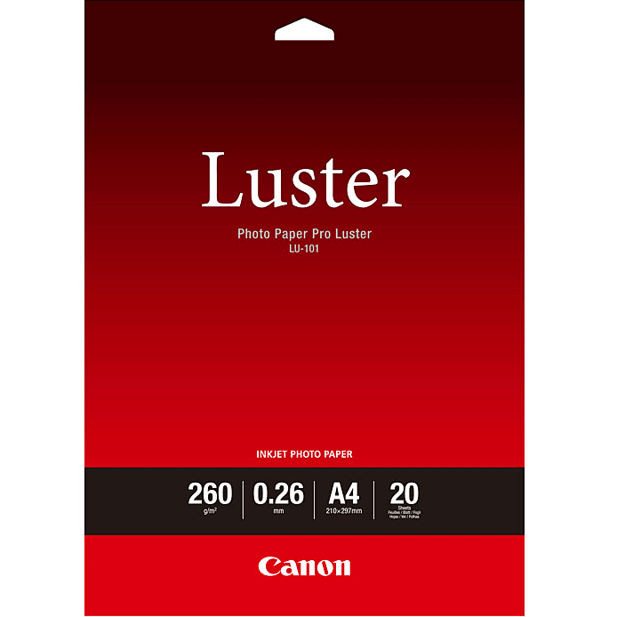 Canon Luster Photo Paper Pro 260GSM A4 Pack 20 LU101A4 - SuperOffice