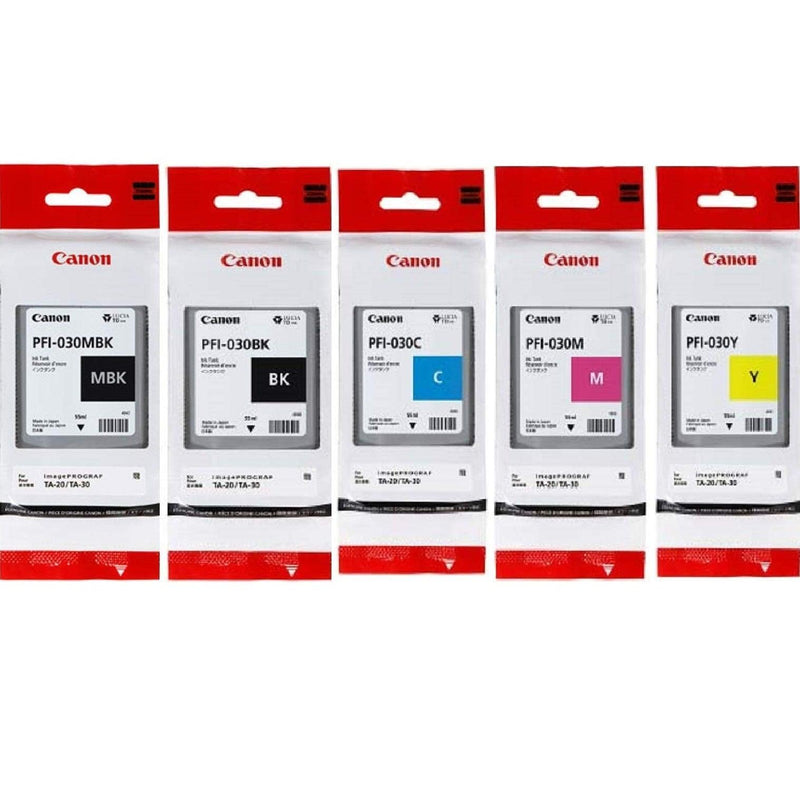 Canon PFI-030 Ink Cartridge Set Value Pack Large Format Printer TA-20/TA-30 PFI-030 Set - SuperOffice