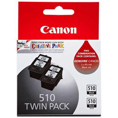 Canon Pg510 Ink Cartridge Black Pack 2 PG510-TWIN - SuperOffice