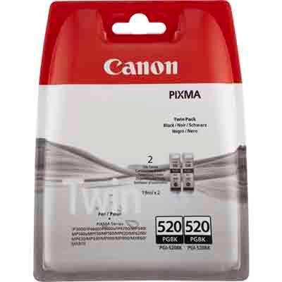 Canon Pgi520Bk Ink Cartridge Black Pack 2 PGI520BK-TWIN - SuperOffice