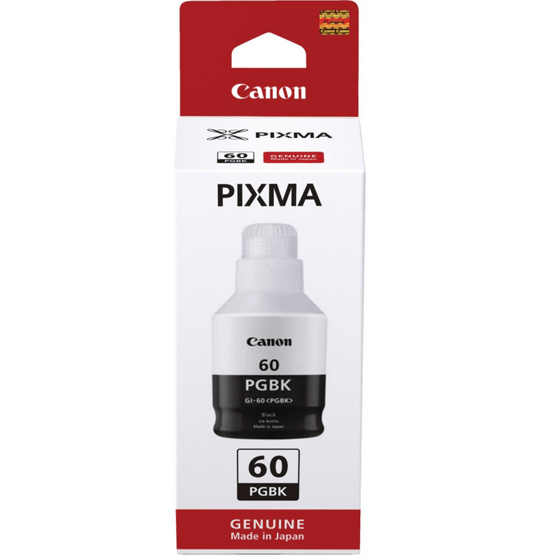 Canon PIXMA GI60 Ink Cartridge Refill Bottle Black/Cyan/Magenta/Yellow Genuine Original Canon GI60 Set - SuperOffice