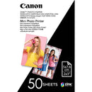 Canon Zink Mini Photo Printer Paper 2x3" Inch White Pack 50 Sheets MPPP50 - SuperOffice
