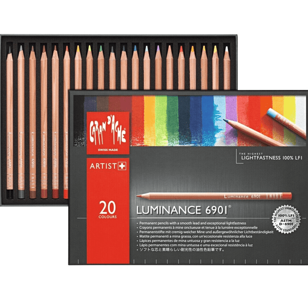 Caran d'Ache 20 Luminance 6901 Coloured Pencils Set Artists Professional ‎6901.720 - SuperOffice