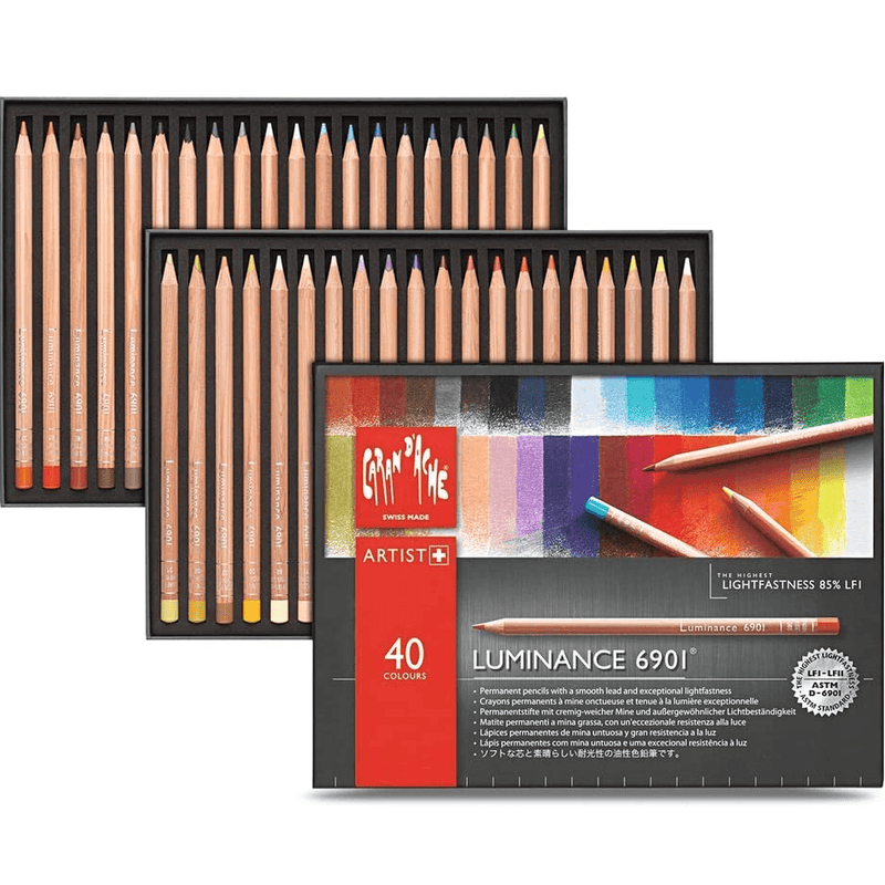 Caran d'Ache 40 Luminance 6901 Coloured Pencils Set Artists Professional ‎6901.740 - SuperOffice