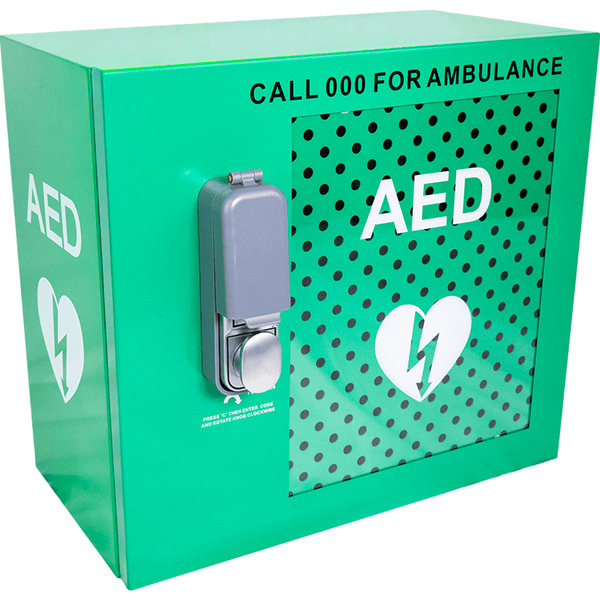 CardiAct AED/Defibrillator Alarmed Outdoor Weatherproof | SuperOffice