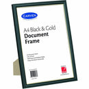 Carven Document Frame A4 Black/Gold QFWBKGLDA4 - SuperOffice
