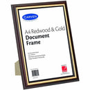 Carven Document Picture Photo Frame A4 Redwood/Gold QFWDRDWA4 - SuperOffice