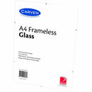 Carven Frameless Document Holder A4 Glass No Frame QFWCLIPA4 - SuperOffice