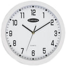 Carven Wall Clock 300mm White Frame CL300WH - SuperOffice