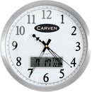 Carven Wall Clock With Led Date 350Mm Aluminium Frame 0347590 - SuperOffice