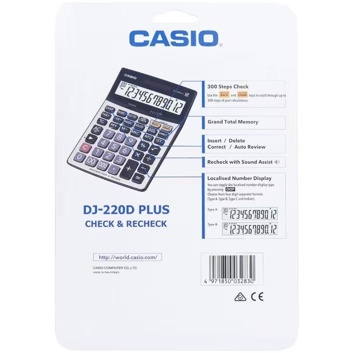 Casio DJ-200D 12 Digit Heavy Duty Desktop Calculator DJ220DPLUS-BP - SuperOffice