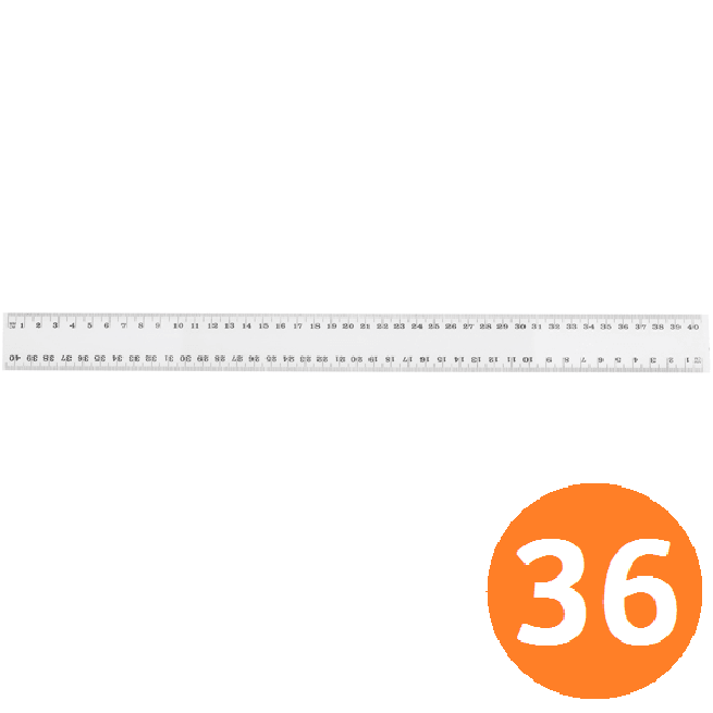 Celco Plastic Ruler 400mm 40cm Clear Pack 36 0102410 (Pack 36) - SuperOffice