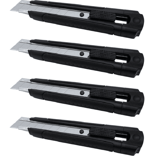 Celco Retractable Knife For Ambidextrous Left Right Handed Use 18mm 4 Pack 0263330 (4 Pack) - SuperOffice