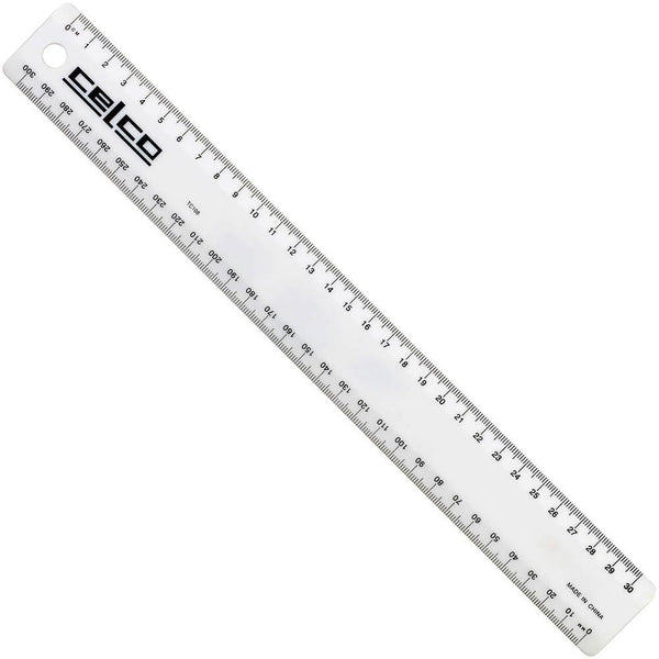 Celco Ruler Metric 30Cm White Box 50 0730080 - SuperOffice