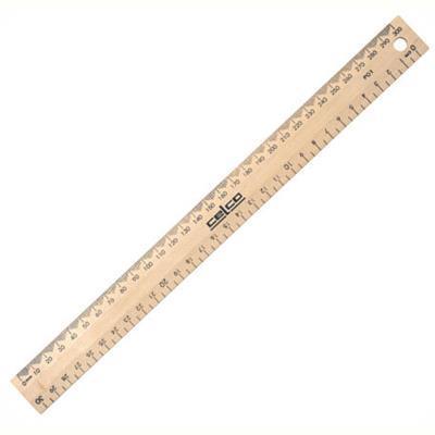 Celco Ruler Wooden Polished Drilled 300Mm 0331910 - SuperOffice