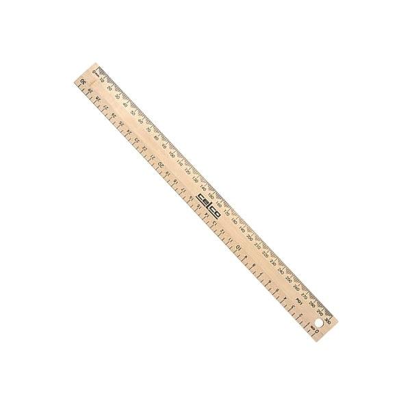 Celco Ruler Wooden Polished Drilled 300mm 30cm 25 Pack Bulk 0331910 (25 Pack) - SuperOffice