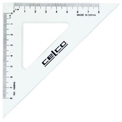 Celco Set Square 45 Degree 160Mm Clear 0307560 - SuperOffice