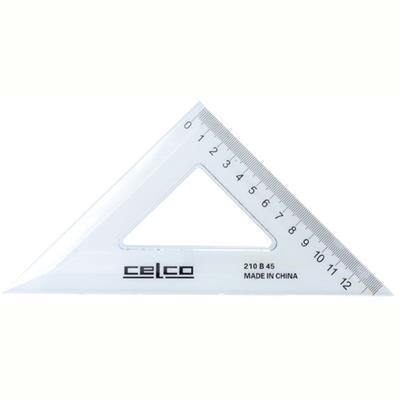 Celco Set Square 45 Degree 210Mm Clear 0307480 - SuperOffice