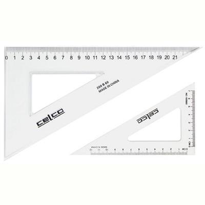 Celco Set Square 60 Degree 140Mm Clear 0307550 - SuperOffice