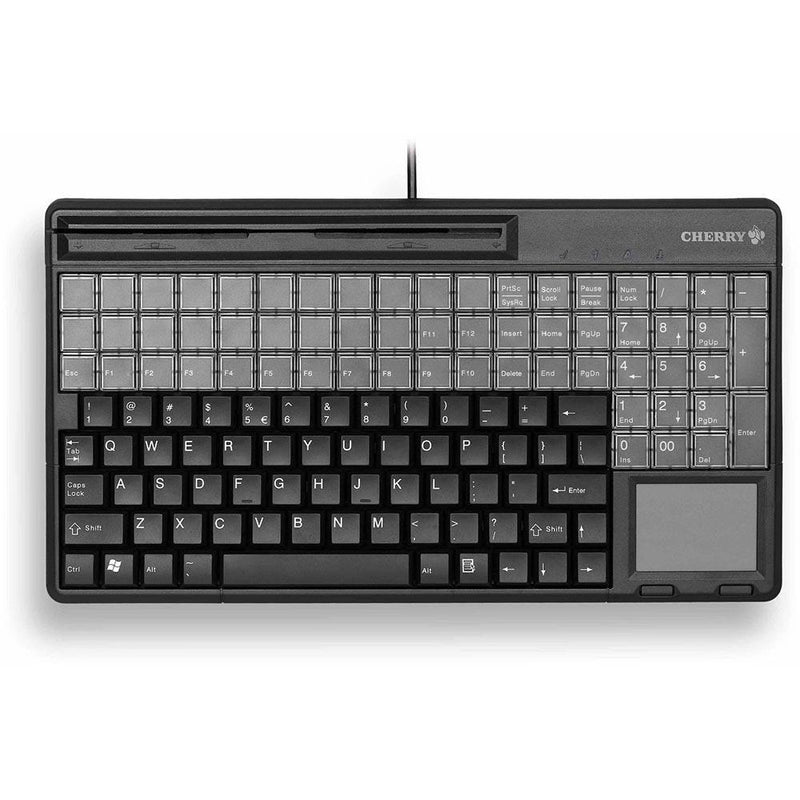 Cherry G86-61411 Pos Programmable Usb Keyboard With Touchpad, Mouse Keys And Magnetic Card Reader Black G86-61411EUADAA - SuperOffice