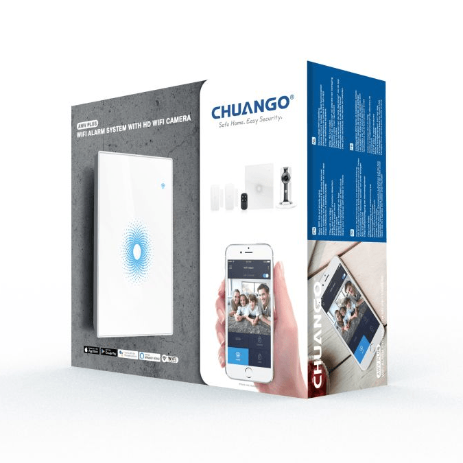 Chuango Wireless Smart HD Wifi Camera Home Security Alarm System Bundle Kit AWV Plus - SuperOffice