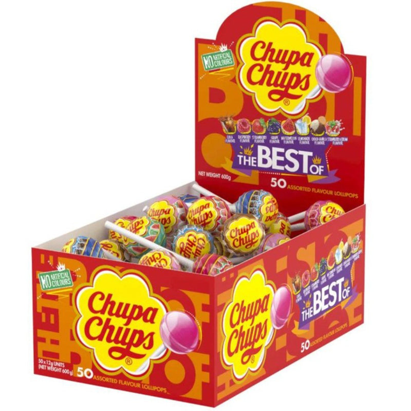 Chupa Chups Best of Lollipops Box of 50 8410031936506 - SuperOffice