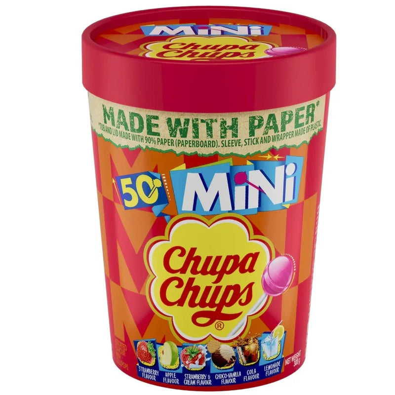 Chupa Chups Best Of Mini Lollipops Paper Tube of 50 6 Pack 6921211119531 - SuperOffice
