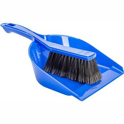 Cleanlink Broom And Dustpan Set Blue 12122 - SuperOffice