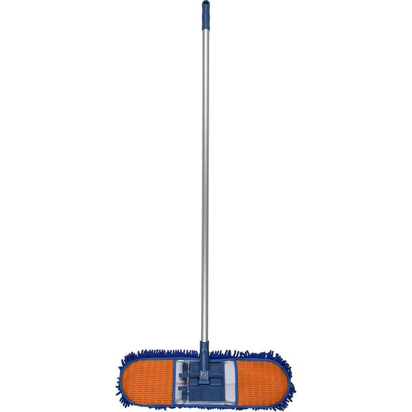 Cleanlink Chenille Dust Mop 600Mm With 1350Mm Aluminium Handle Blue 12121 - SuperOffice