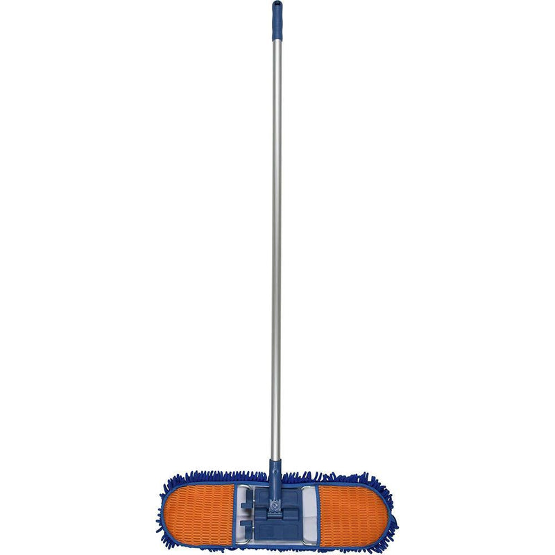 Cleanlink Chenille Dust Mop 600Mm With 1350Mm Aluminium Handle Blue 12121 - SuperOffice