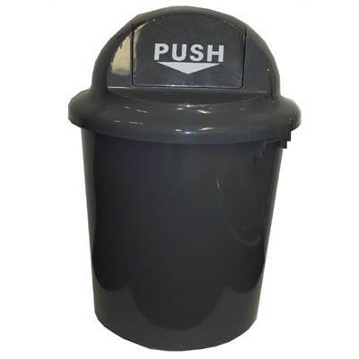 Cleanlink Circular Rubbish Bin With Bullet Lid 60 Litre 12076 - SuperOffice